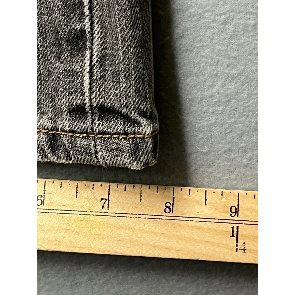 Levi's 501 W35 L34 (32x28) MEN Black Faded Denim Jeans Button Fly Y2K
